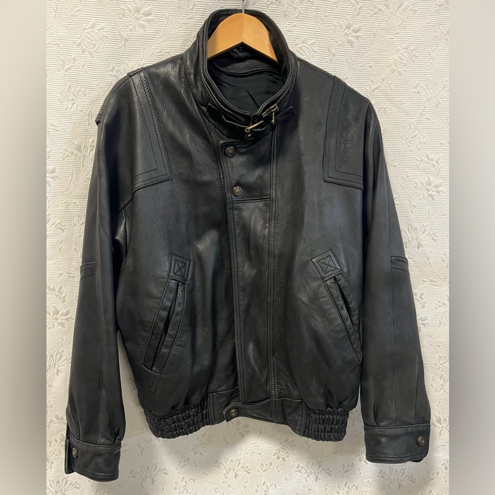 Cedrics Black Leather Jacket L/XL
